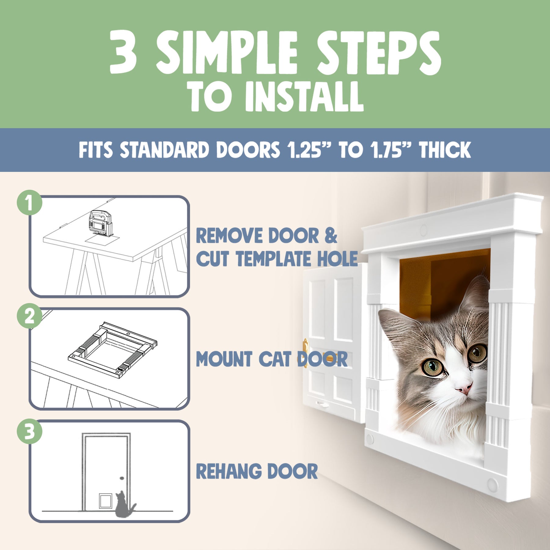 Install cat door in door cheap
